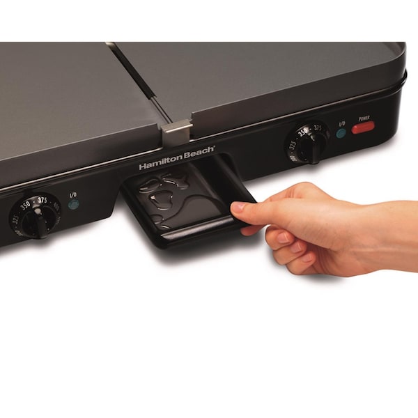 Hamilton Beach Hamilton Beach Black Plastic Nonstick Surface Griddle/Grill 180 sq in - 38546