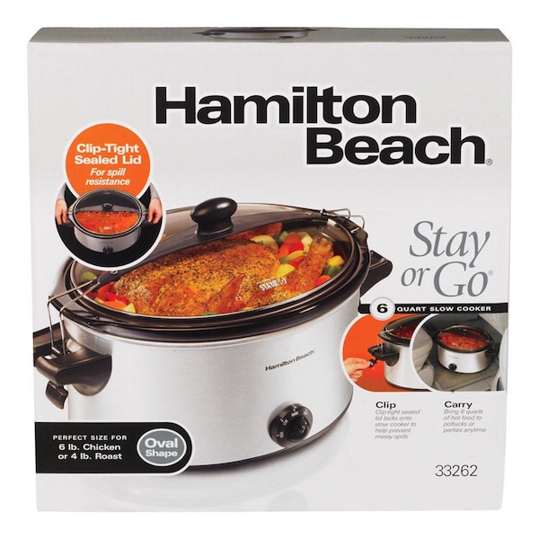 Hamilton Beach Hamilton Beach 6 qt Silver Stainless Steel Slow Cooker - 33262