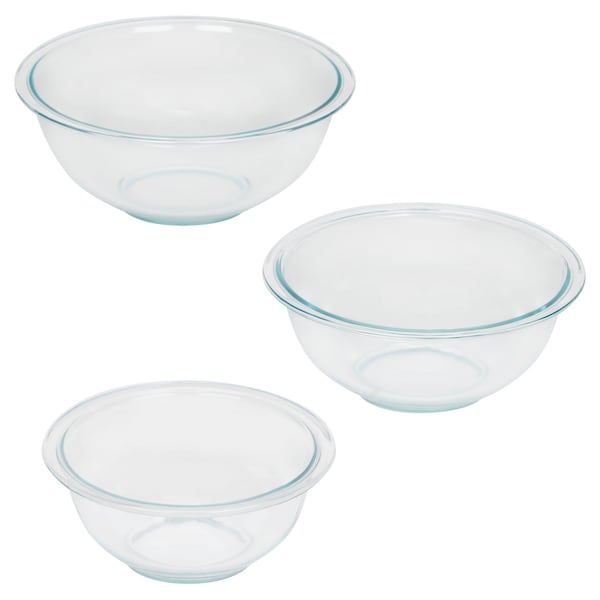 Pyrex Pyrex Smart Essentials 3 pk Glass Clear Mixing Bowl Set 3 pc - 6001001