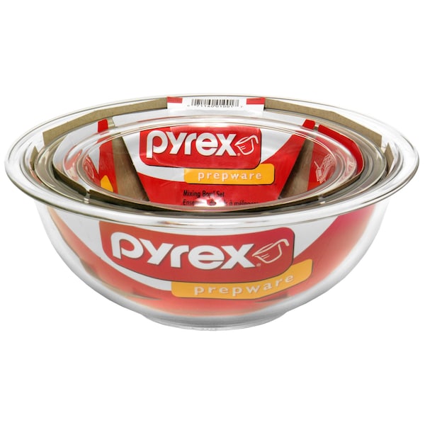 Pyrex Pyrex Smart Essentials 3 pk Glass Clear Mixing Bowl Set 3 pc - 6001001