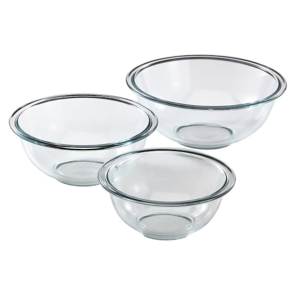 Pyrex Pyrex Smart Essentials 3 pk Glass Clear Mixing Bowl Set 3 pc - 6001001