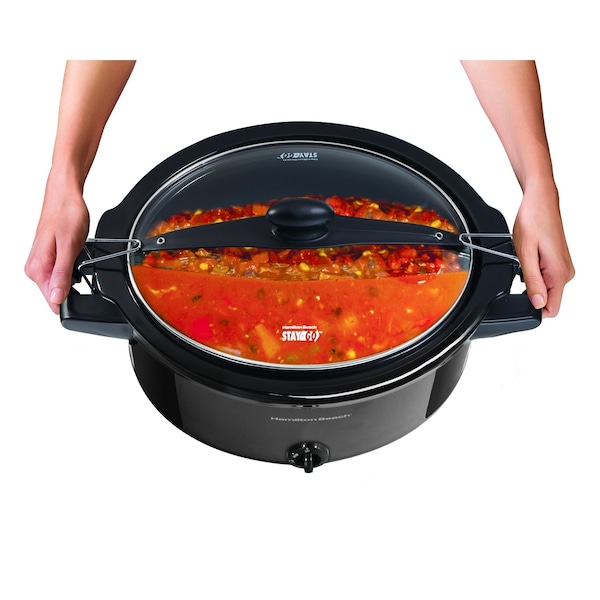 Hamilton Beach Hamilton Beach Stay or Go 6 qt Black Metal Slow Cooker - 33261