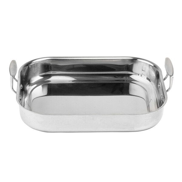 Tablecraft Roast Pan, Tri-Ply, SS, 2 Handles, 6 qt. - CW2032