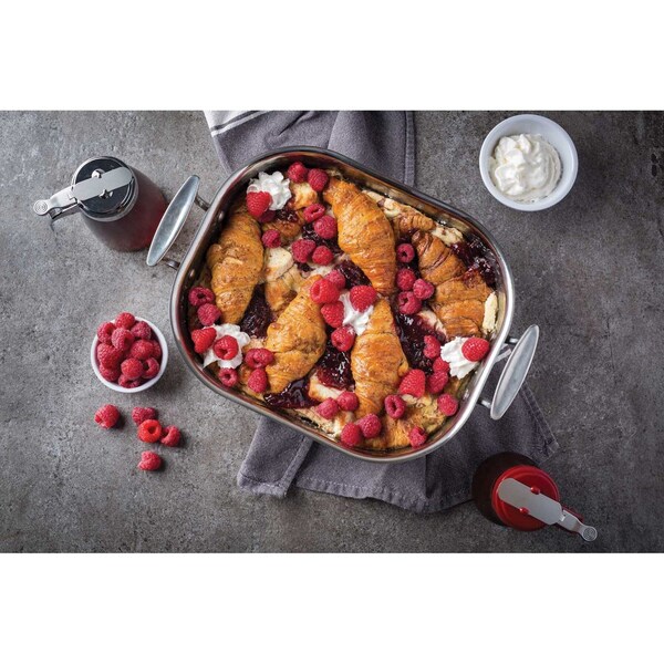 Tablecraft Roast Pan, Tri-Ply, SS, 2 Handles, 6 qt. - CW2032