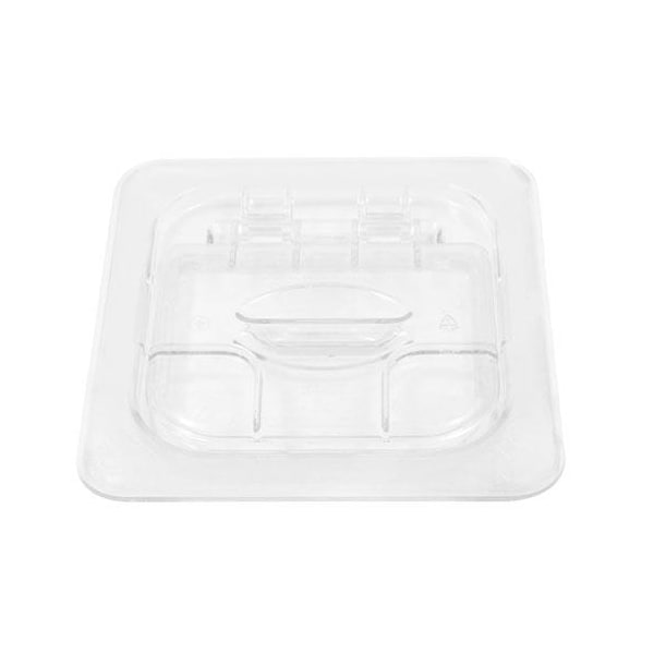 Cambro 1/6 Size Clear FlipLid® Hinged Food Pan Cover - 60CWL135