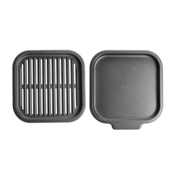 Morder Pot Air Fryer Non-Stick Metal Grill Pan Set in Gray, 6PK - MO2741438