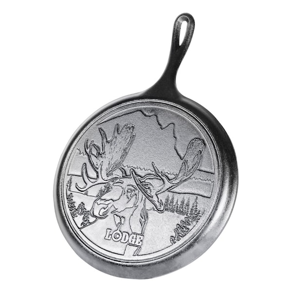 Lodge Lodge Wildlife Series-Bull Moose Cast Iron Griddle 10-1/2 in. Black - L9OGWLMO