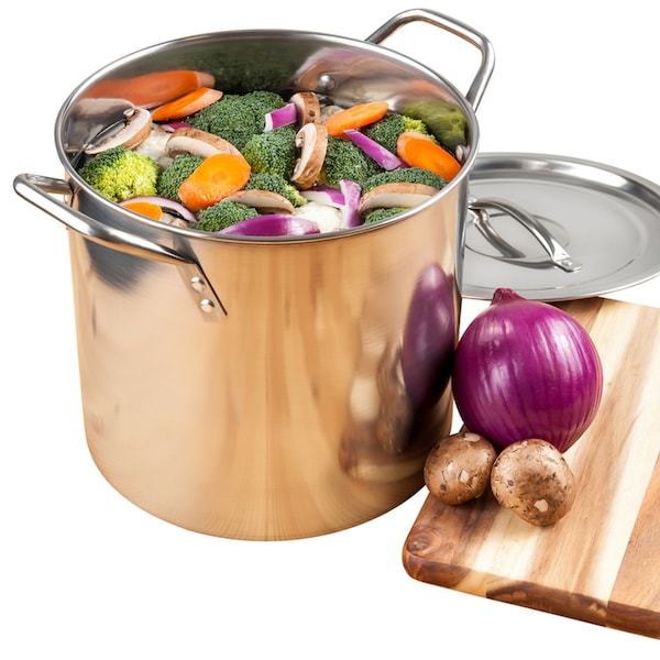 Mcsunley McSunley Stainless Steel Stock Pot 12.25 in. 20 qt Silver - 609