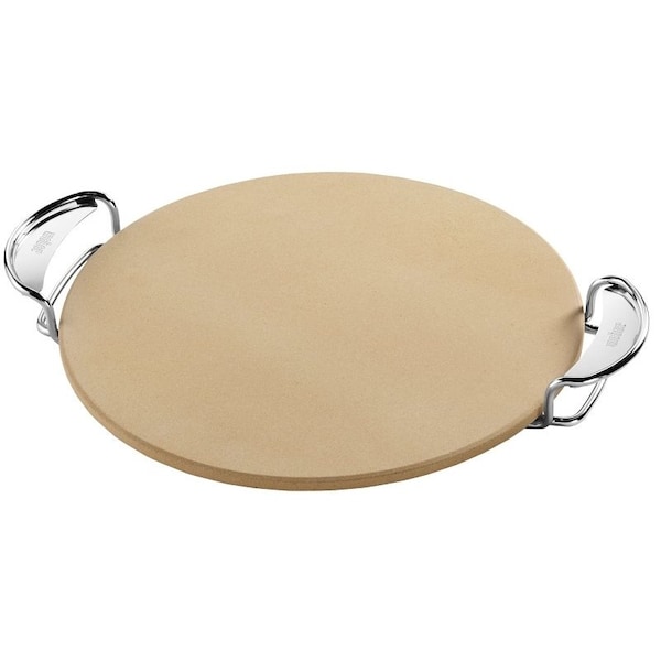 Weber Pizza Stone, 167 in L, 132 in W, Cordierite, Beige - 8836