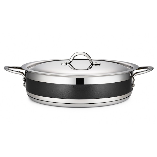 Bon Chef Country French 2 Pot W/Cover 12 3/8"  Dia X 3"  6 Qt - Black - 71030-CF2-B