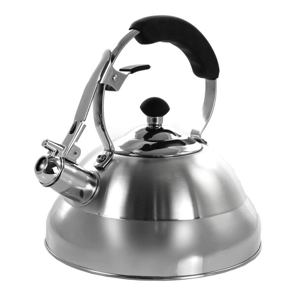 Megachef 2.7 Liter Stovetop Whistling Kettle, Brushed Silver - MGKTL-1070
