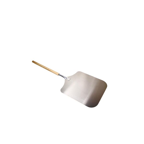 Wppo 16 x 18 x 40 in. Aluminum Pizza Peel with Wooden Handle - WKPA-1640W
