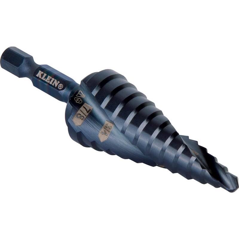 Herramienta Klein Tools #14 Broca escalonada, eje de impacto, doble espiral de 3/16” a 7/8” - QRST14