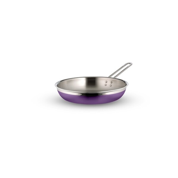 Bon Chef Country French 2 Saute Pan/Skillet-Long Hndle No Cov  11"X2 1/8"  2 Qt 12 Oz - Purple - 71308-CF2-P