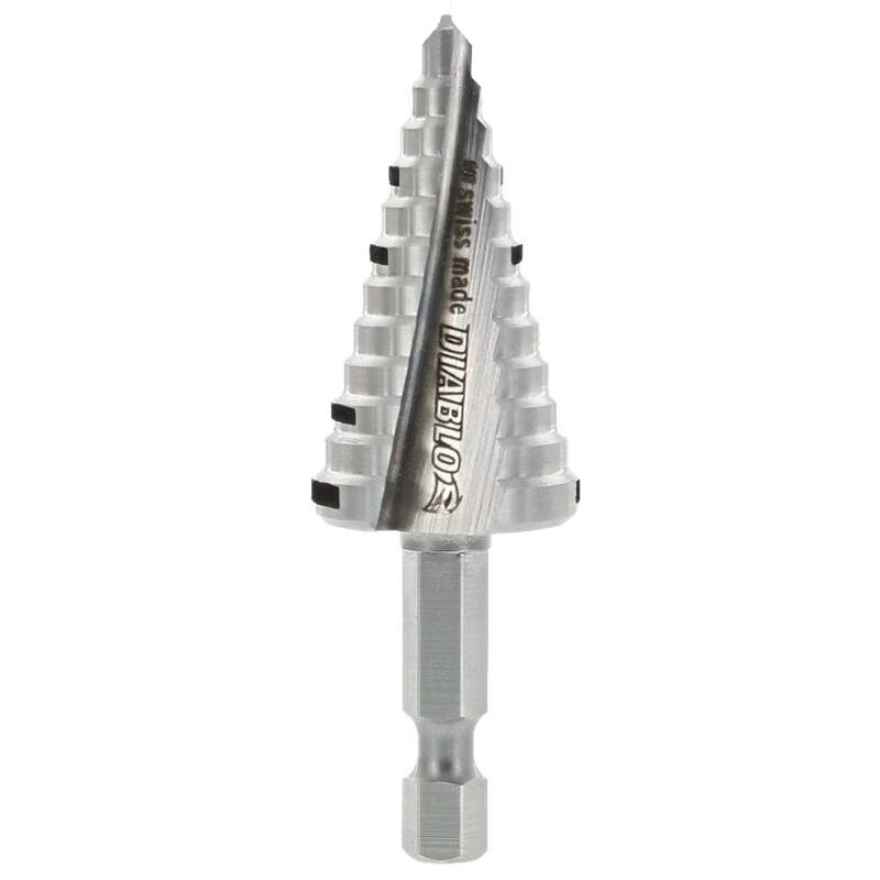 Broca de paso de impacto de 3/8 pulgadas a 7/8 pulgadas (12 pasos) - DSD0875S12