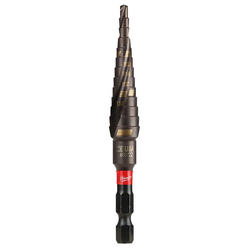 Juego de brocas escalonadas de titanio Milwaukee SHOCKWAVE Impact Duty (6 piezas) - 48-89-9257-48-89-9257