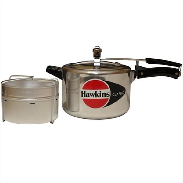 Hawkins Hawkins B21 Classic Aluminum Pressure Cooker with Separator - 5 Litres - B21