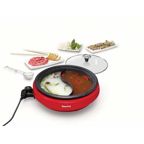 Starfrit THE ROCK by Starfrit Dual-Sided 3.2-Quart Electric Hot Pot - 024425-002-0000