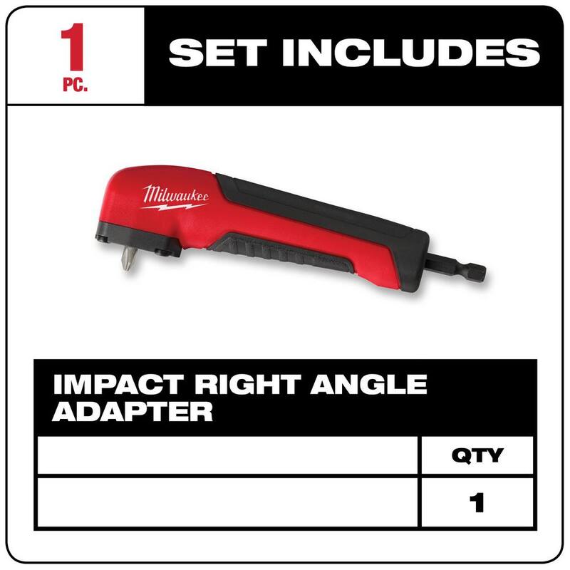 Kit de brocas escalonadas de titanio Milwaukee SHOCKWAVE Impact Duty (3 piezas) con adaptador de taladro de ángulo recto - 48-89-9257-48-32-2390