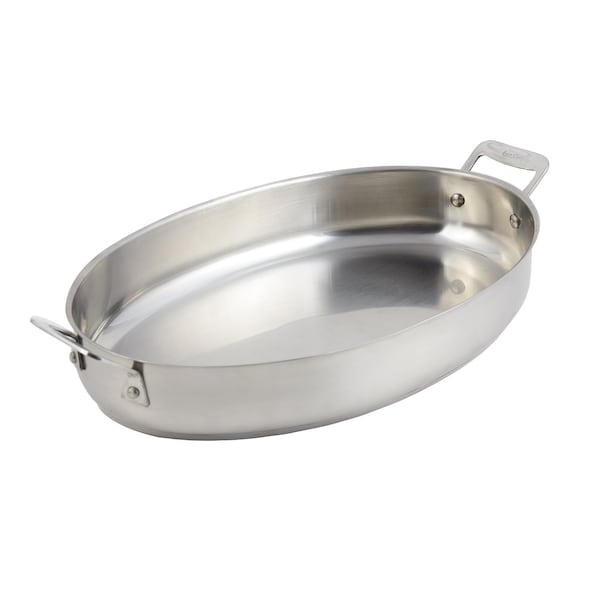 Bon Chef Cucina Oval Augratin - Ind Btm  15 3/8" X 10" X 2 5/8"  /  4 Qt - 60018