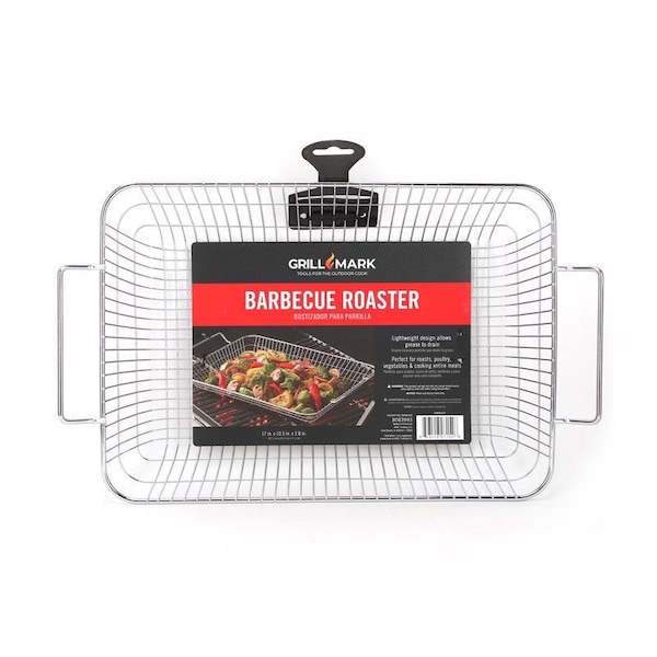 Mr. Bar-B-Q Grill Mark Steel Roasting Basket 16.7 in. L X 10.5 in. W 1 pk - 06816ACE