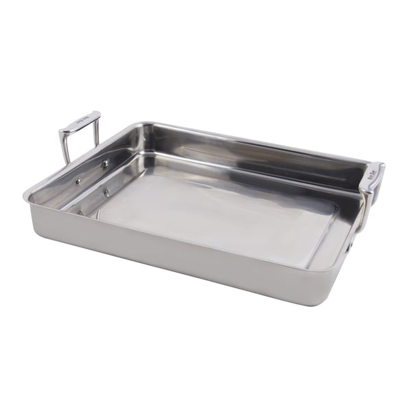 Bon Chef Cucina S/S Lg Food Pan W/Hndls 14 3/4" X 12" X 2 1/4"  /  5 Qt - 60012