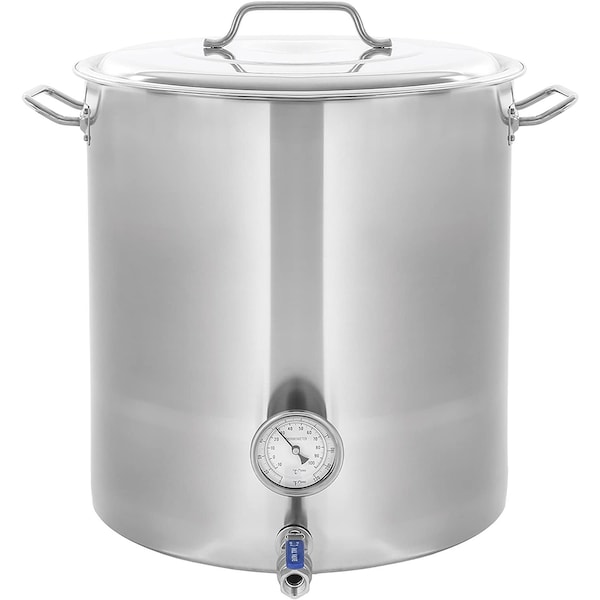 Concord Stainless Steel Home Brew Kettle Set, 30 Quart/ 75 Gal - S3534S-BK