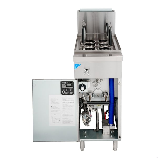 Koolmore Commercial 11 Gallon Natural Gas Stainless Steel Pasta Cooker With 6 Baskets, 70,000 BTU - KM-PC6-NG