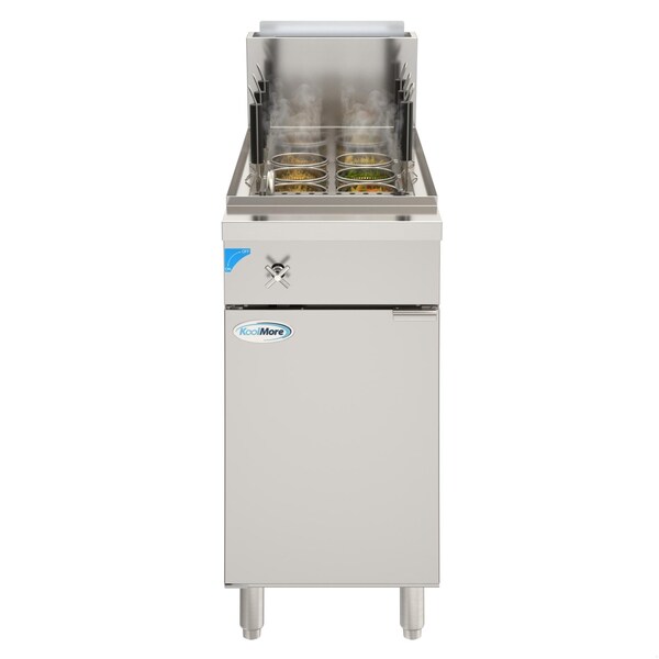 Koolmore Commercial 11 Gallon Natural Gas Stainless Steel Pasta Cooker With 6 Baskets, 70,000 BTU - KM-PC6-NG