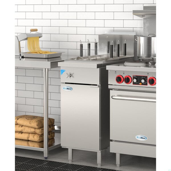 Koolmore Commercial 11 Gallon Natural Gas Stainless Steel Pasta Cooker With 6 Baskets, 70,000 BTU - KM-PC6-NG