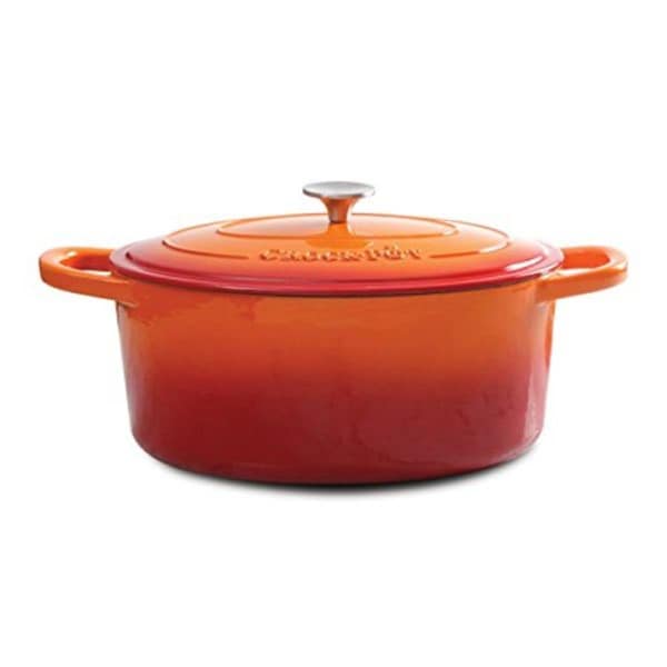 Crock-Pot Crock Pot  Artisan 7 Quart Enameled Cast Iron Dutch Oven, Sunset Orange - CR336141