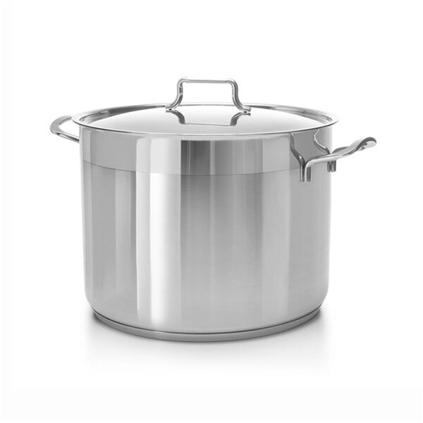Bebida 7 qt. Classic 18 by 10 Stainless Steel StockPot Covered in Cookware Induction - BE2083051
