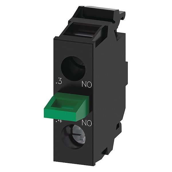 Bloque de contacto Siemens, Negro/Verde, 1NA, 22 mm - 3SU14002AA101BA0