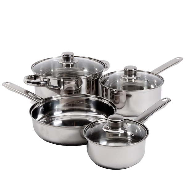 Gibson Landon Stainless Steel Cookware Set, 7 Piece - 68166.07