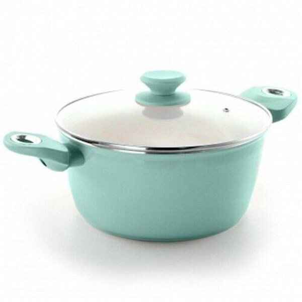 Gibson Home 4.5 qt. Plaza Cafe Aluminum Dutch Oven with Soft Touch Handles, Sky Blue - 123888.02