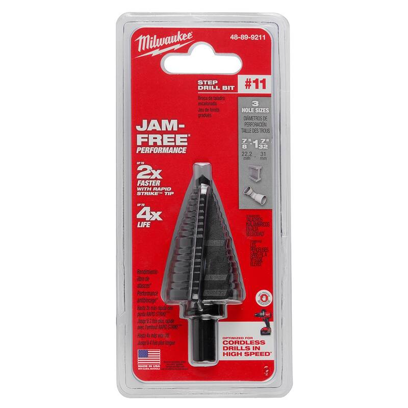 Broca escalonada de óxido negro Milwaukee de 7/8 a 1-7/32 de pulgada (13 pasos) - 48-89-9211
