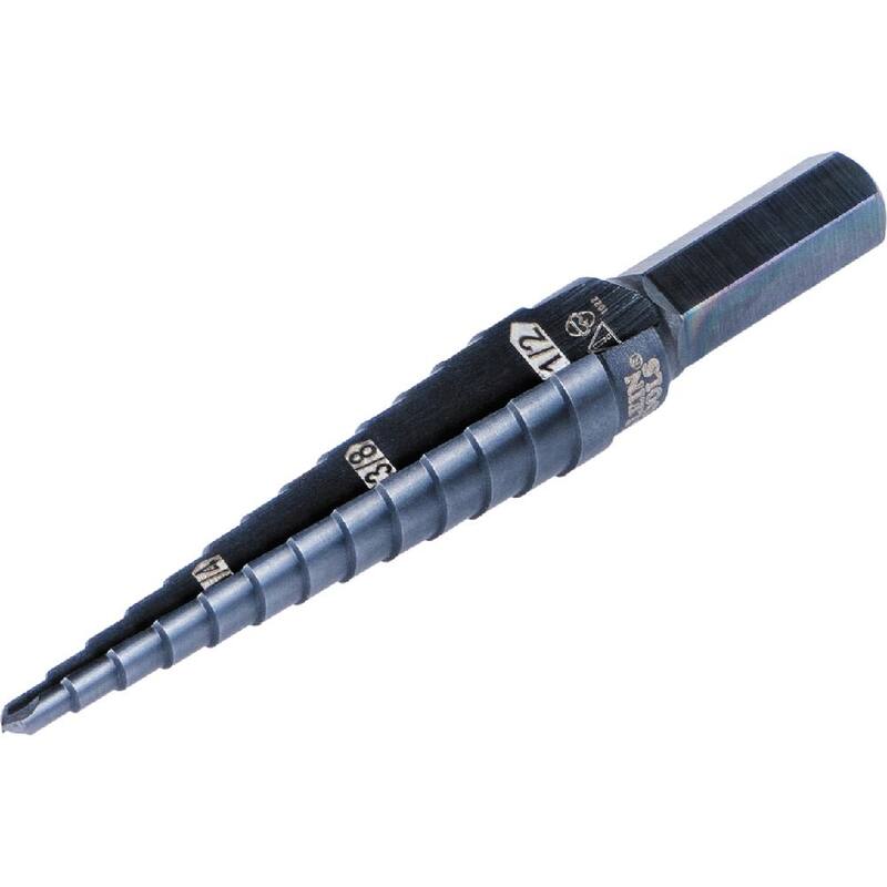 Broca escalonada de acero de alta velocidad de doble filo de 1/8 a 1/2 pulgadas - KTSB01