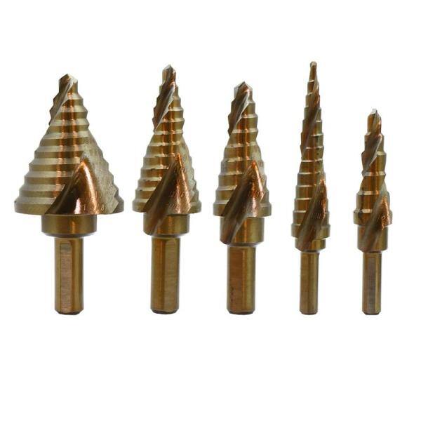 Set de brocas escalonadas de acero cobalto industrial de STARK USA (5 piezas) - 31014-H1