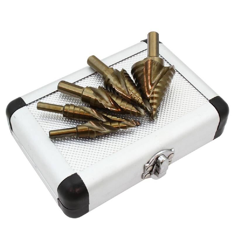 Set de brocas escalonadas de acero cobalto industrial de STARK USA (5 piezas) - 31014-H1