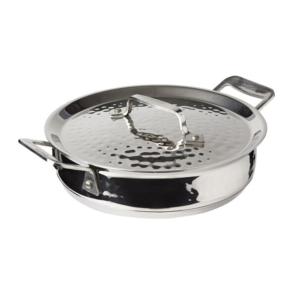 Bon Chef Cucina Round Casserole Hammer Finish W/Lid  8 3/8" Dia X 2 1/8" H / 1 Qt 24 Oz - 60022HF