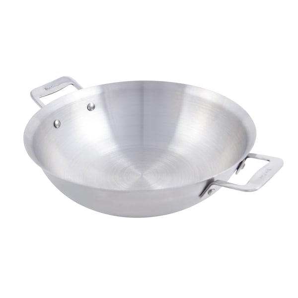 Bon Chef Cucina 10" Stir Fry Pan W/2 Side Hndls - Ind Btm  10 7/8" Dia X 3" H  /  2 1/2 Qt - 60014