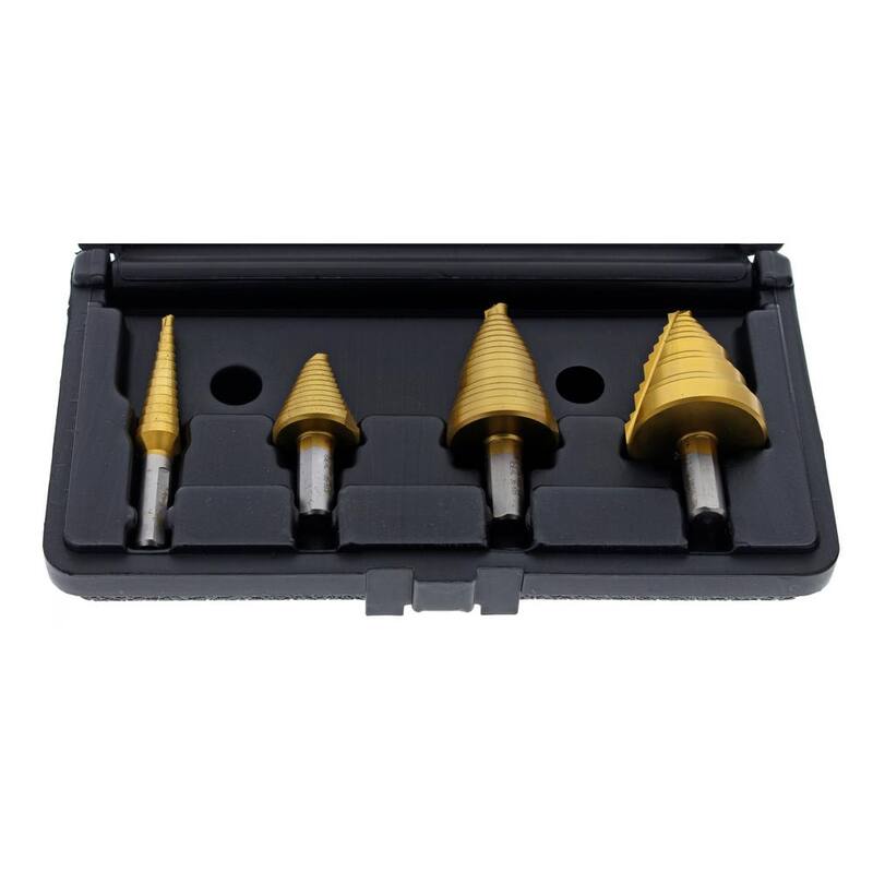 Juego de 4 brocas escalonadas IDEAL para electricistas, de 1/8 pulgada a 1 3/8 pulgadas - 35-520