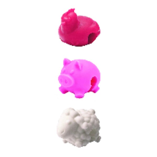 Tovolo Tovolo Red/Pink/White Silicone Pot Lid Lifters - 81-4467