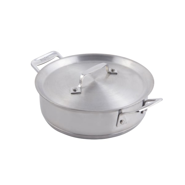 Bon Chef Cucina Round Casserole W/Lid - Ind Btm  8 1/2" Dia X 2 5/8"H / 1 Qt 24 Oz - 60022