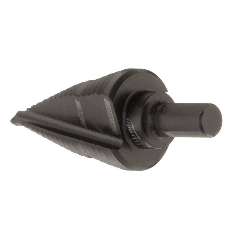 Broca escalonada de óxido negro Milwaukee de 7/8 pulg. y 1-1/8 pulg. #9 con broca escalonada de 1/4 pulg. a 1-3/8 pulg. x 1/8 pulg. #5 (2 piezas) - 48-89-9209-48-89-9205