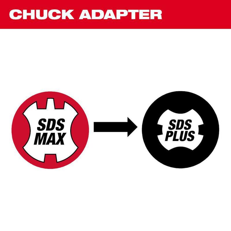 Adaptador Milwaukee SDS-MAX a SDS-Plus - 48-03-3025.