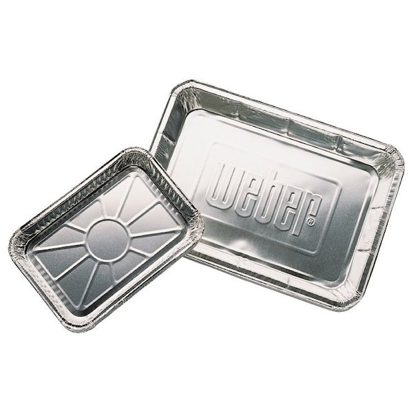 Weber Foil Pan, 131 in L, 91 in W, Aluminum - 6416