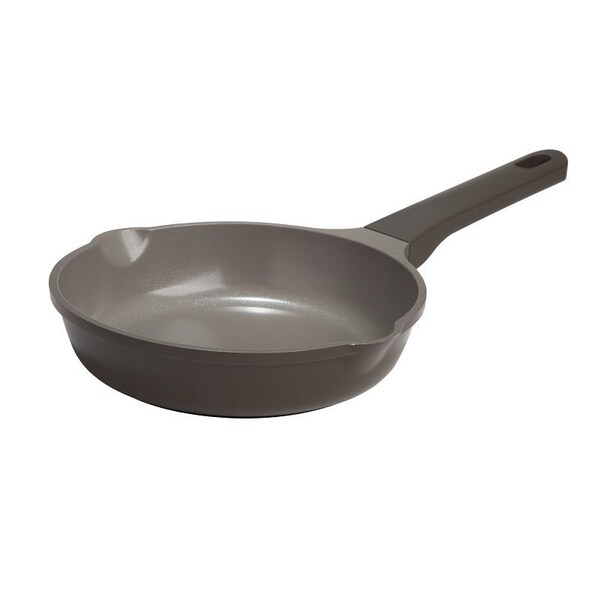 Ecolution Aria Series Fry Pan, 8 in Dia, Aluminum Pan, Charcoal Pan, Comfort-Grip, Soft Touch Handle - EH11567-AS