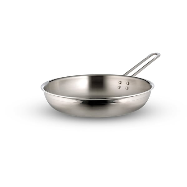 Bon Chef Country French-Two Tone S/S Saute Panskill W/1Lng Hndl No Cov  113/4"Dx23/8"H 71/2" Lng Hndl 3Qt 4Oz - 60309-2TONESS