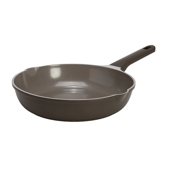 Ecolution Fry Pan, 11 in Dia, Aluminum, Charcoal, Comfort Grip Handle - EH11569-AS